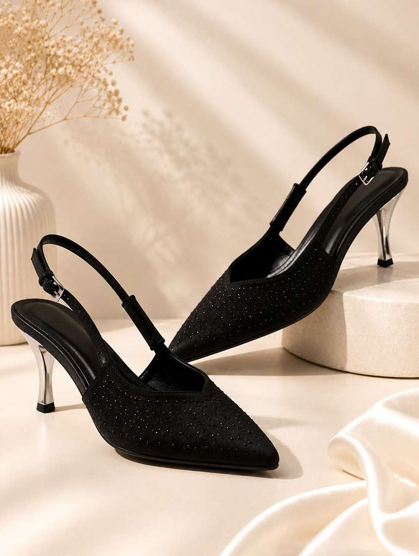 women solid back strap pointed sandal