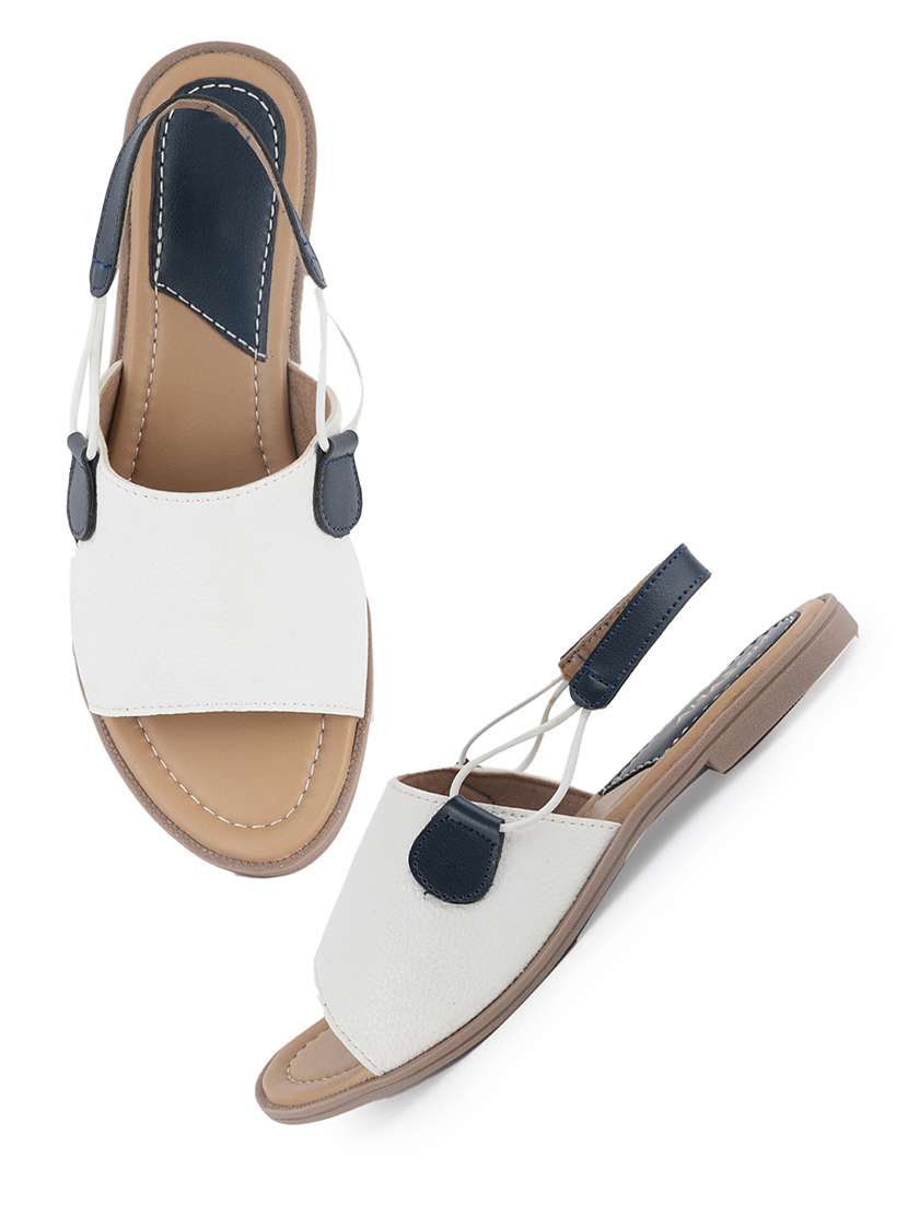 women solid back strap flat sandal