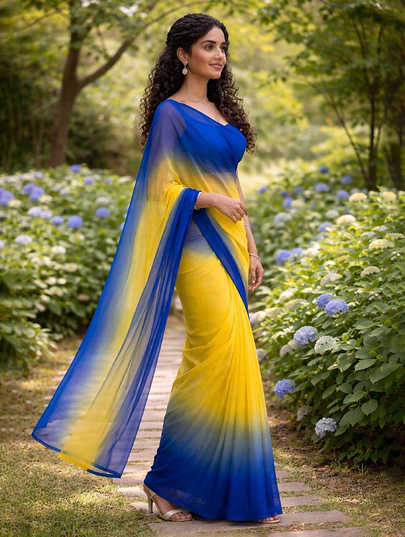 women ombre casual wear saree with blouse - 22627671 -  Standard Image - 2