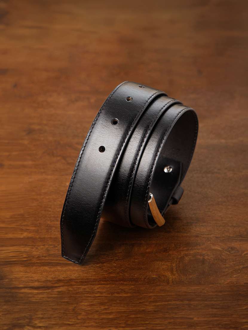 men solid genuine leather belt
