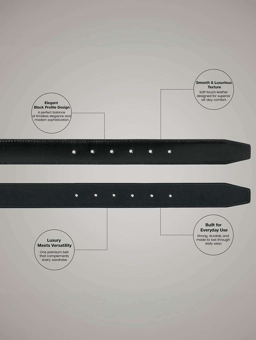 Men Solid Genuine Leather Belt - 22627785 -  Standard Image - 2