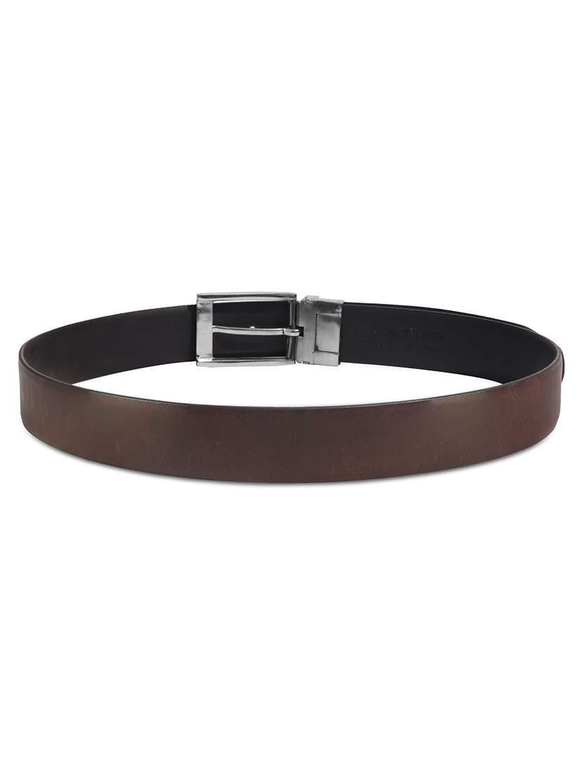 men reversible leather belt with silver buckle - 22627793 -  Standard Image - 2