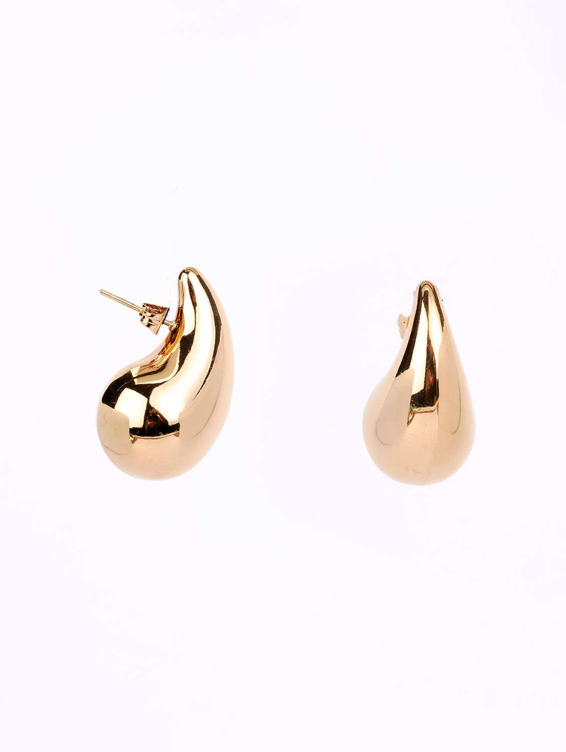 Elegance Round Hoop Gold Plated Studs - 22627896 -  Standard Image - 2