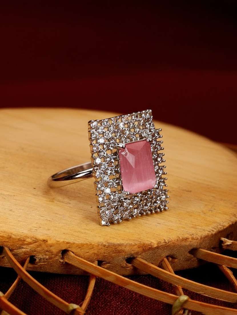 opal touch snowflake glow brass ring