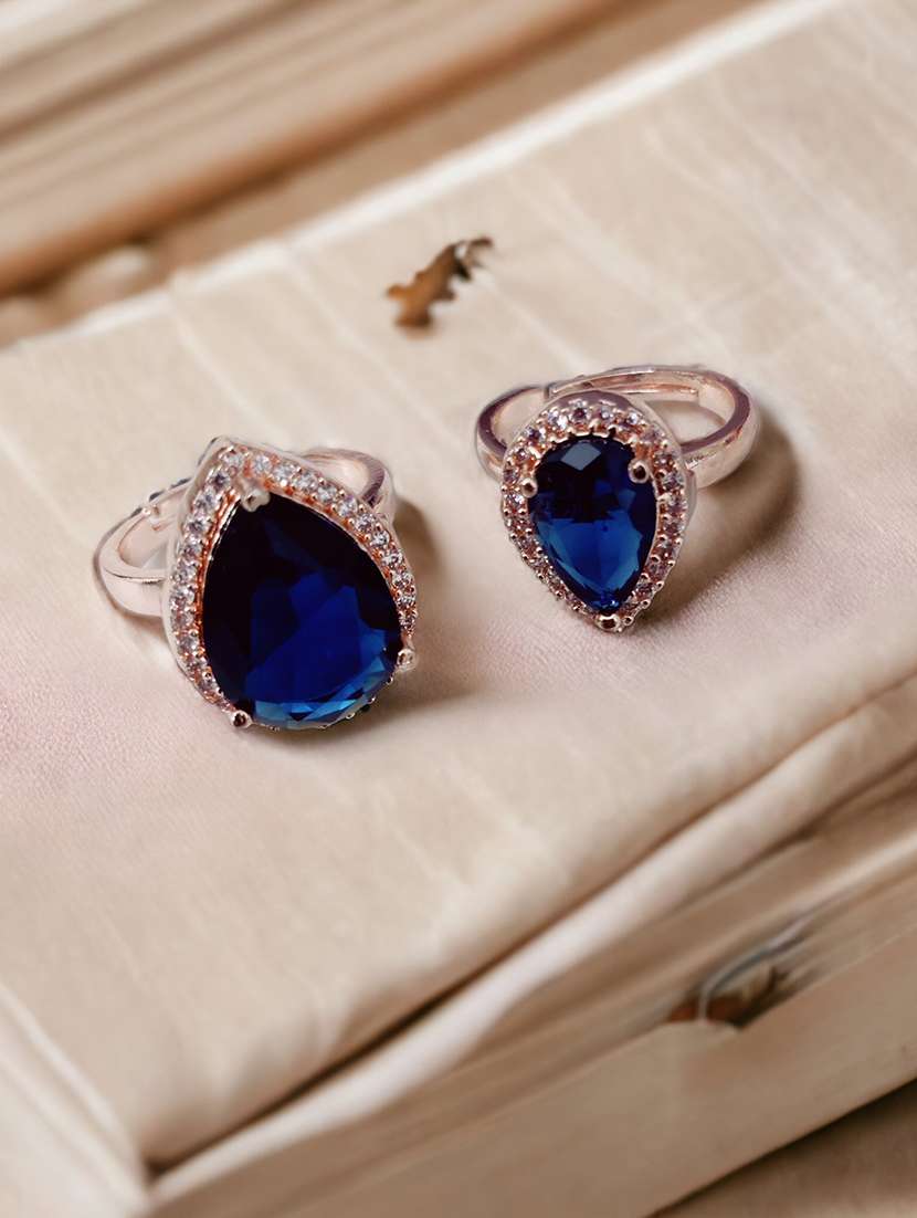 opal touch royal plum crystal ring in rose gold