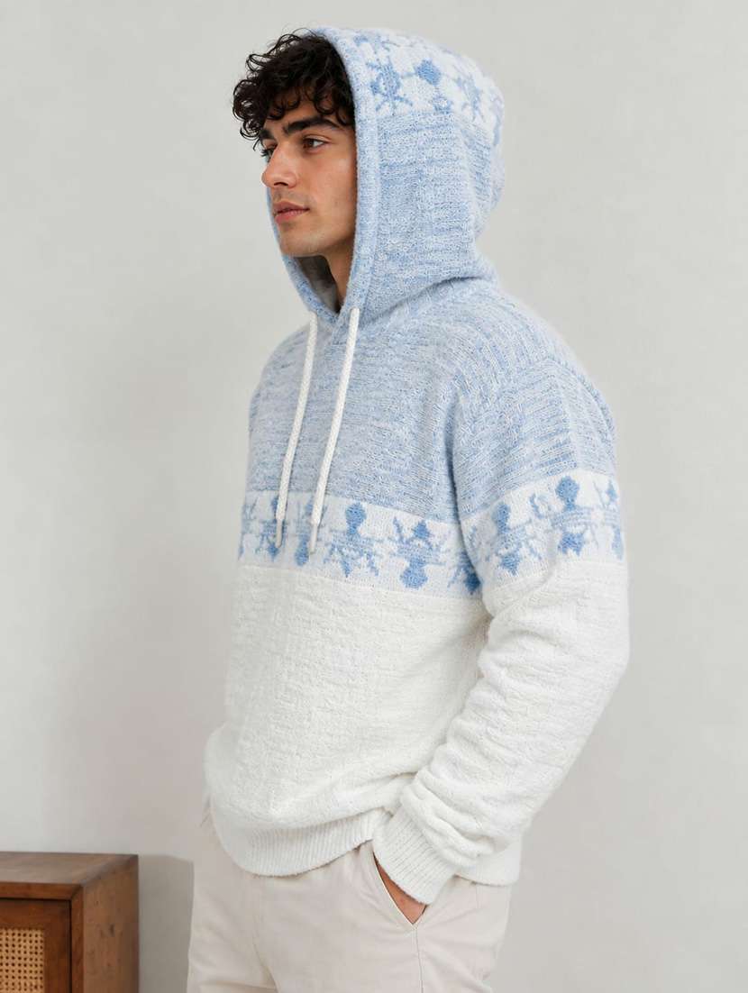 men self design long sleeve regular fit pullover - 22635333 -  Standard Image - 2