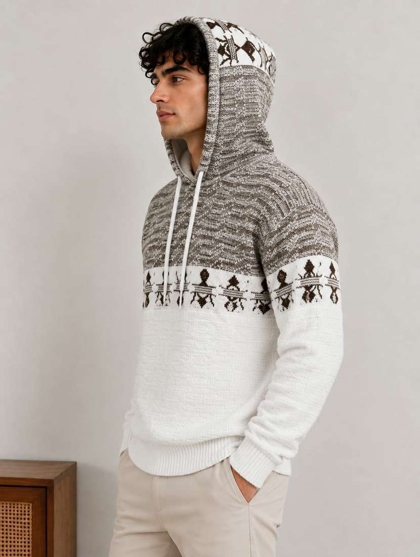 men self design long sleeve regular fit pullover - 22635336 -  Standard Image - 2