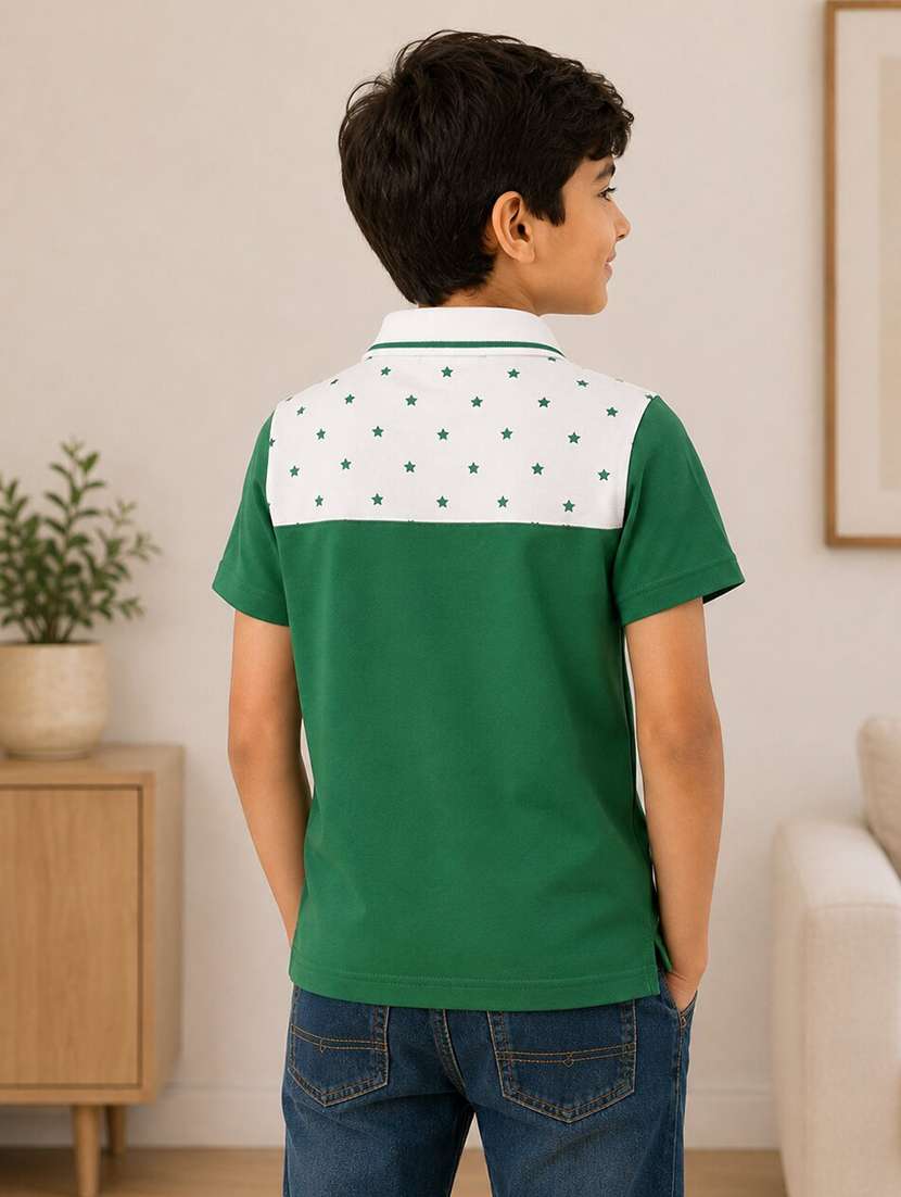 Boys Printed Short Sleeves Polo T-shirt - 22635345 -  Standard Image - 2