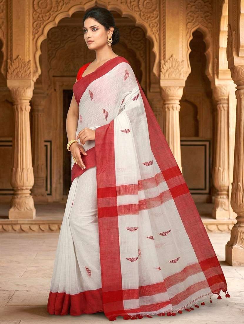women self design handloom saree with blouse - 22637712 -  Standard Image - 2