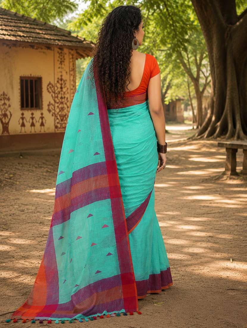 women self design handloom saree with blouse - 22637713 -  Standard Image - 2