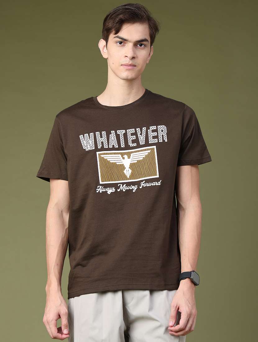 Men Printed Short Sleeve Regular Fit T-shirt - 22638143 -  Standard Image - 2