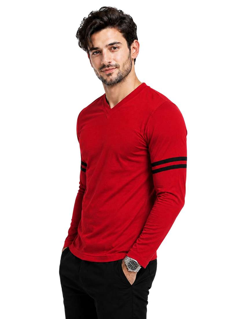 men striped long sleeve slim fit t-shirt - 22639372 -  Standard Image - 2