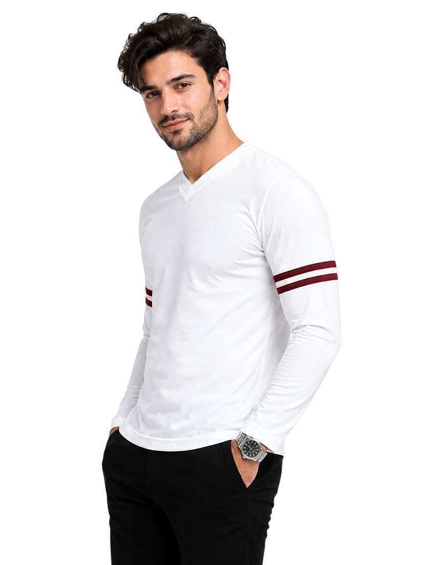 men striped long sleeve slim fit t-shirt - 22639374 -  Standard Image - 2