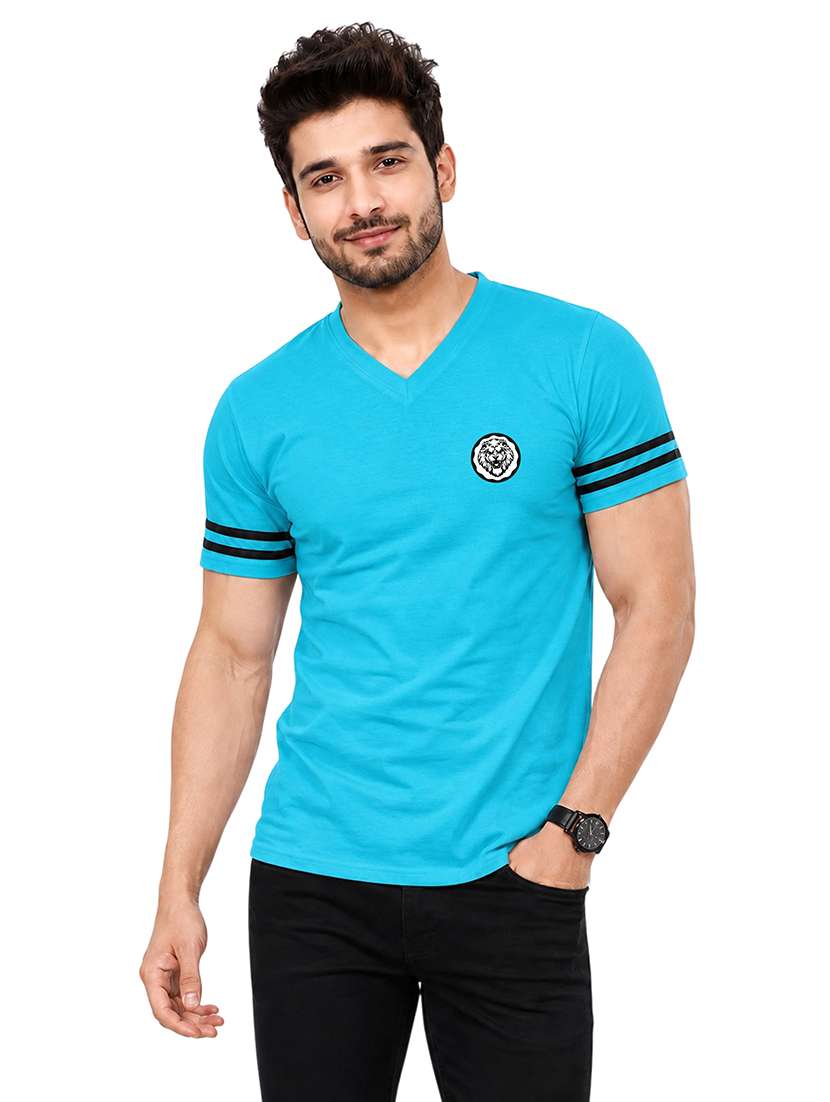 Men Striped Short Sleeve Slim Fit T-shirt - 22639397 -  Standard Image - 2