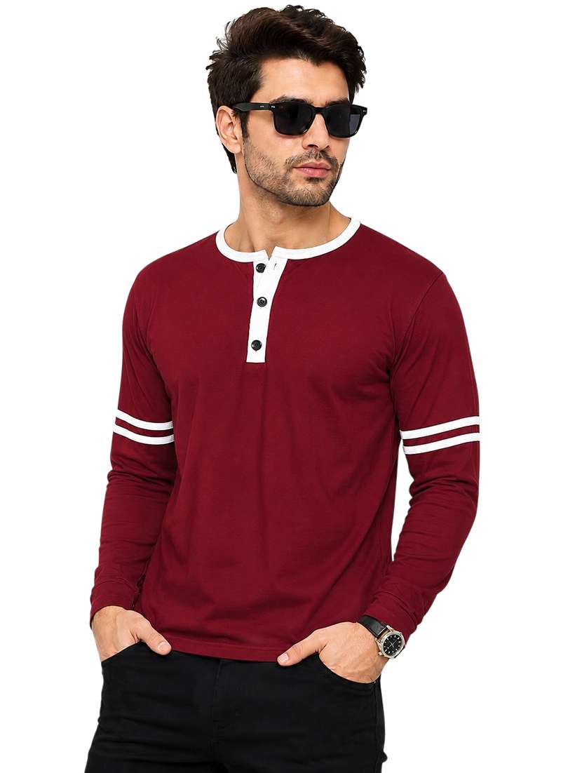 men striped long sleeve regular fit t-shirt