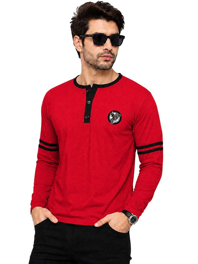 men striped long sleeve regular fit t-shirt