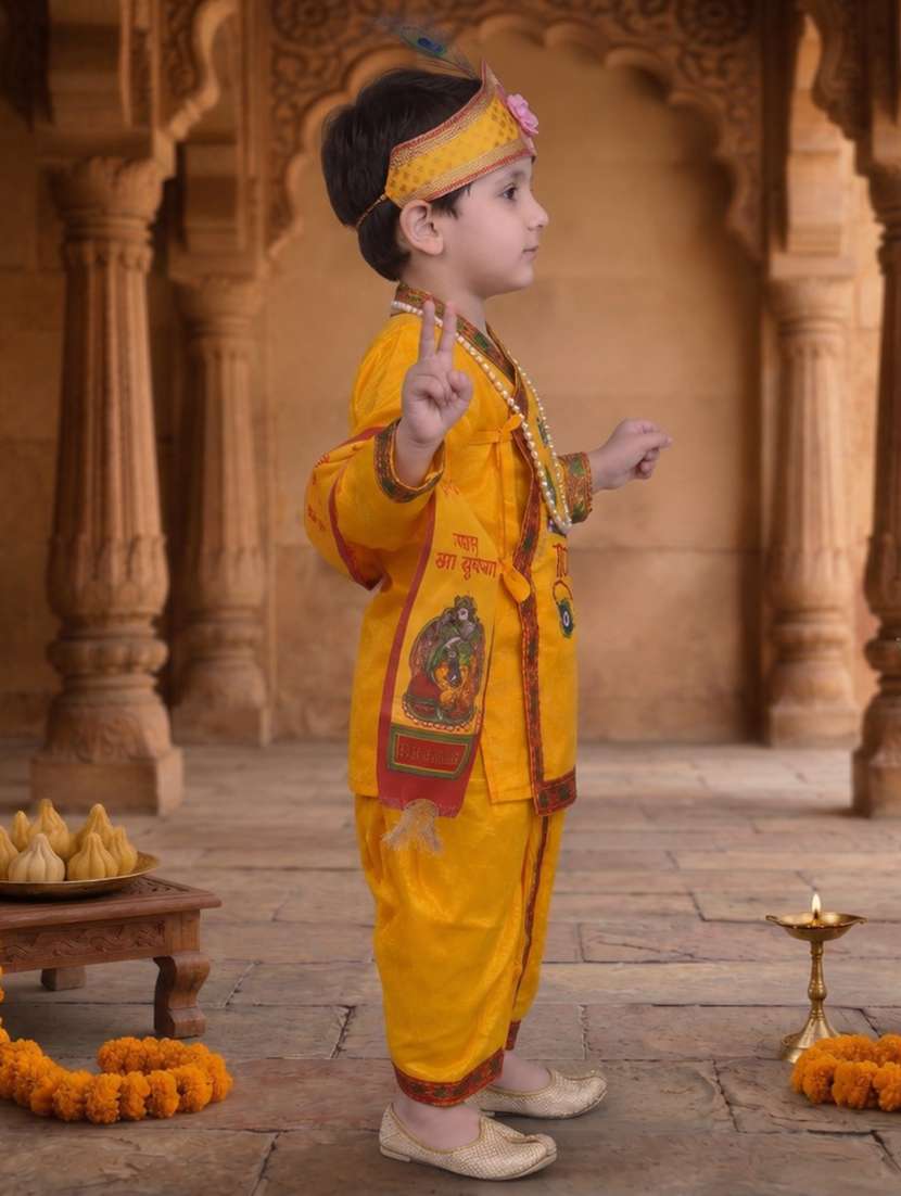kids printed long sleeves krishna costume - 22639556 -  Standard Image - 2