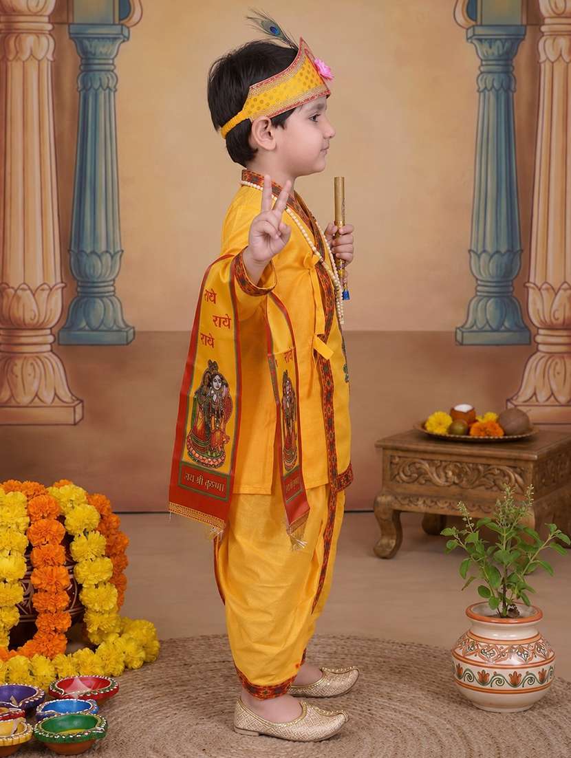 boys printed long sleeves krishna costume - 22639557 -  Standard Image - 2