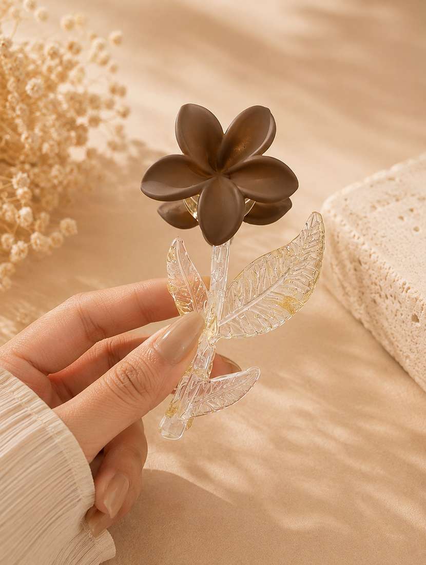 brown floral hair claw clip for women - 22639722 -  Standard Image - 2