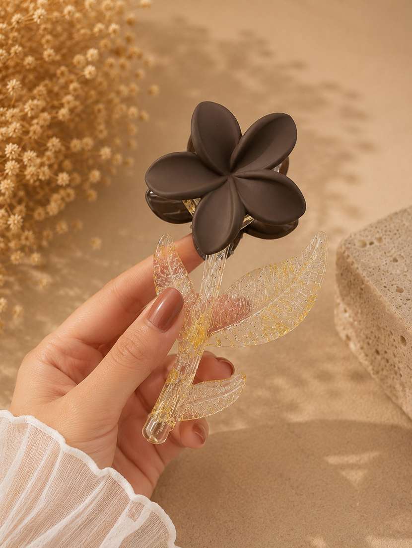 grey floral hair claw clip for women - 22639726 -  Standard Image - 2
