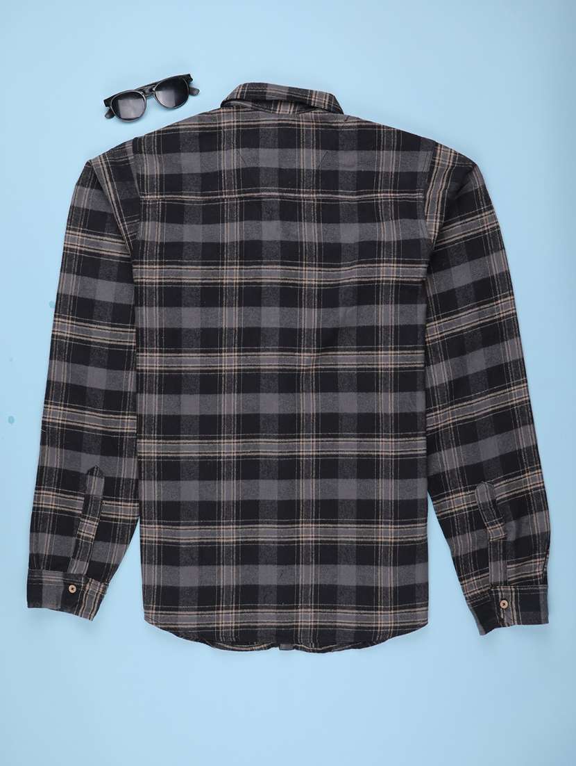 Boys Checkered Long Sleeves Regular Shirt - 22639850 -  Standard Image - 2