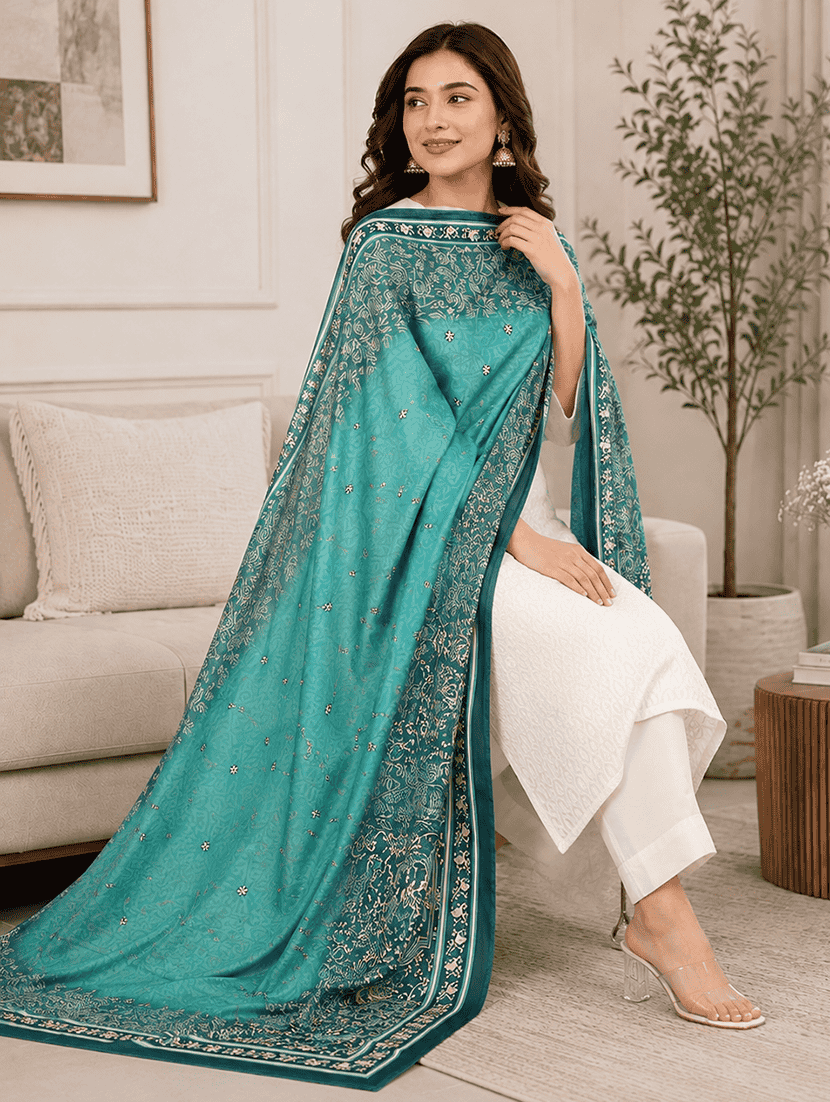 Women Printed Winter Shawl - 22642677 -  Standard Image - 2