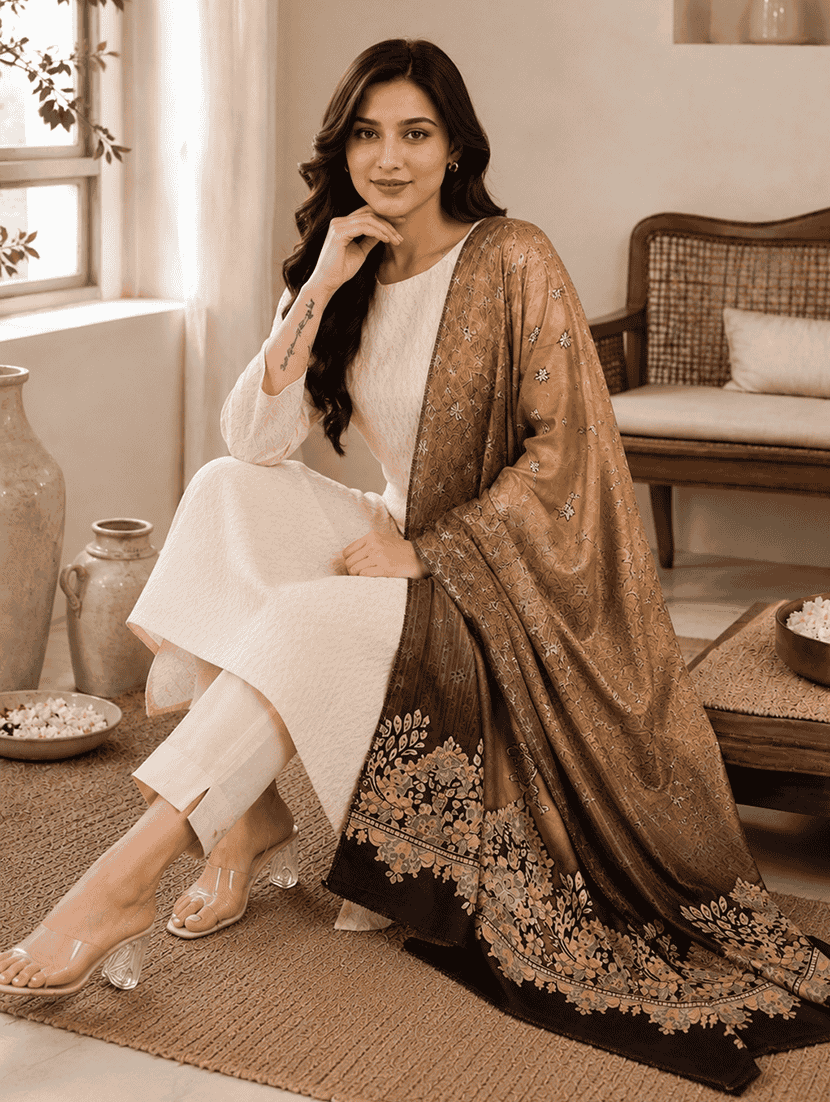 Women Printed Winter Shawl - 22642678 -  Standard Image - 2