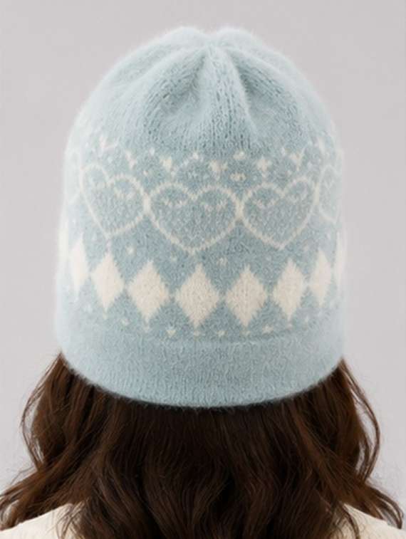 Women Self Design Winter Beanie Cap - 22642725 -  Standard Image - 2