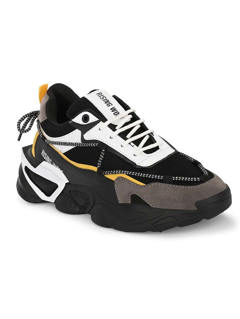 men colourblocked lace up casual shoes - 22657669 -  Standard Image - 2