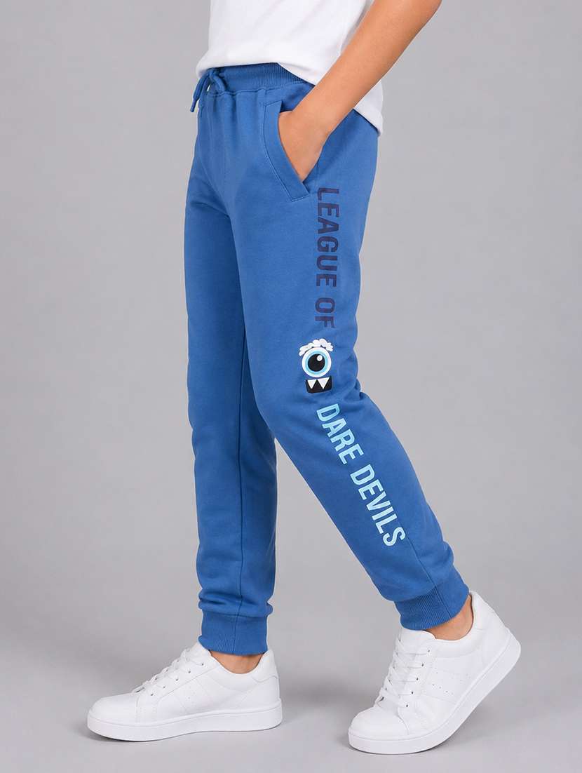 boys printed mid rise regular fit jogger
