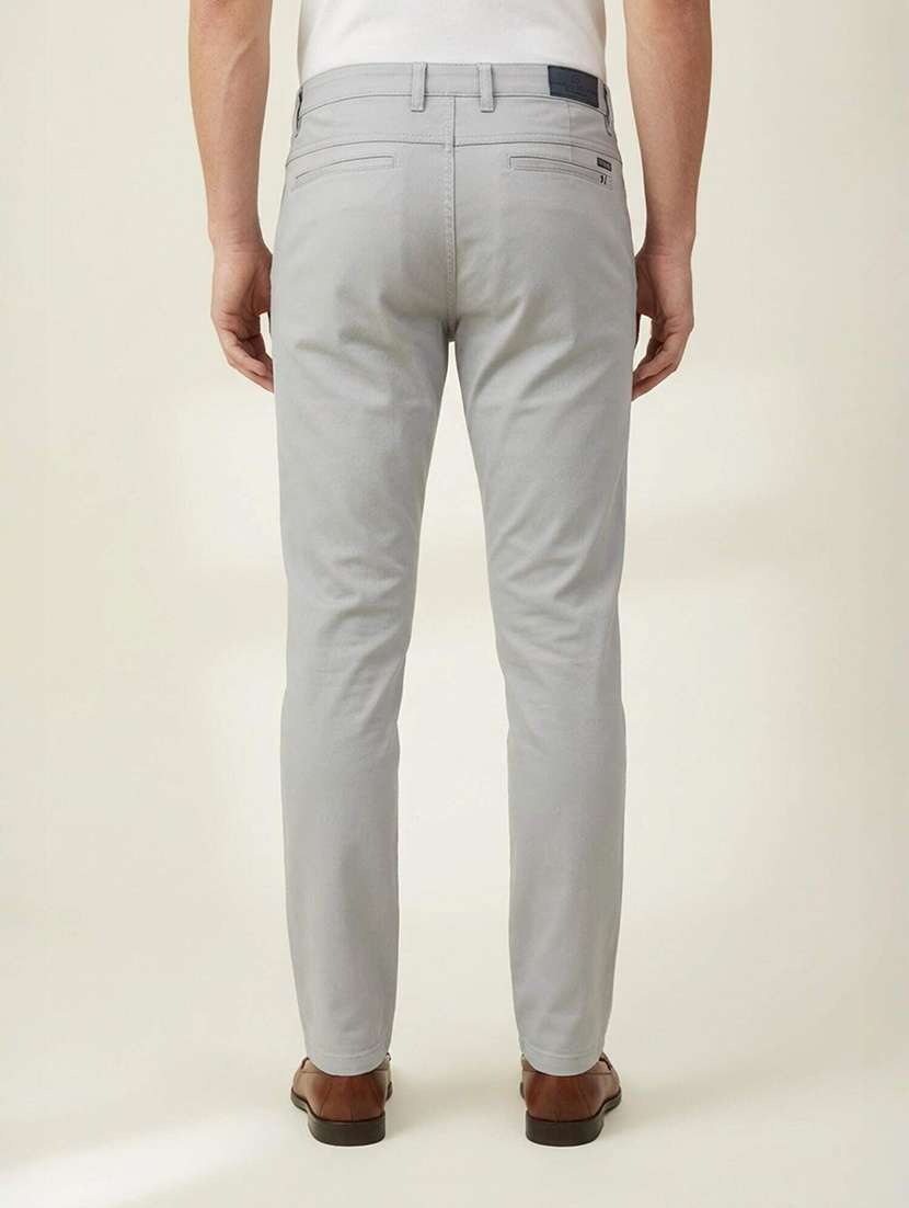 men solid mid rise flat formal trouser - 22658405 -  Standard Image - 2