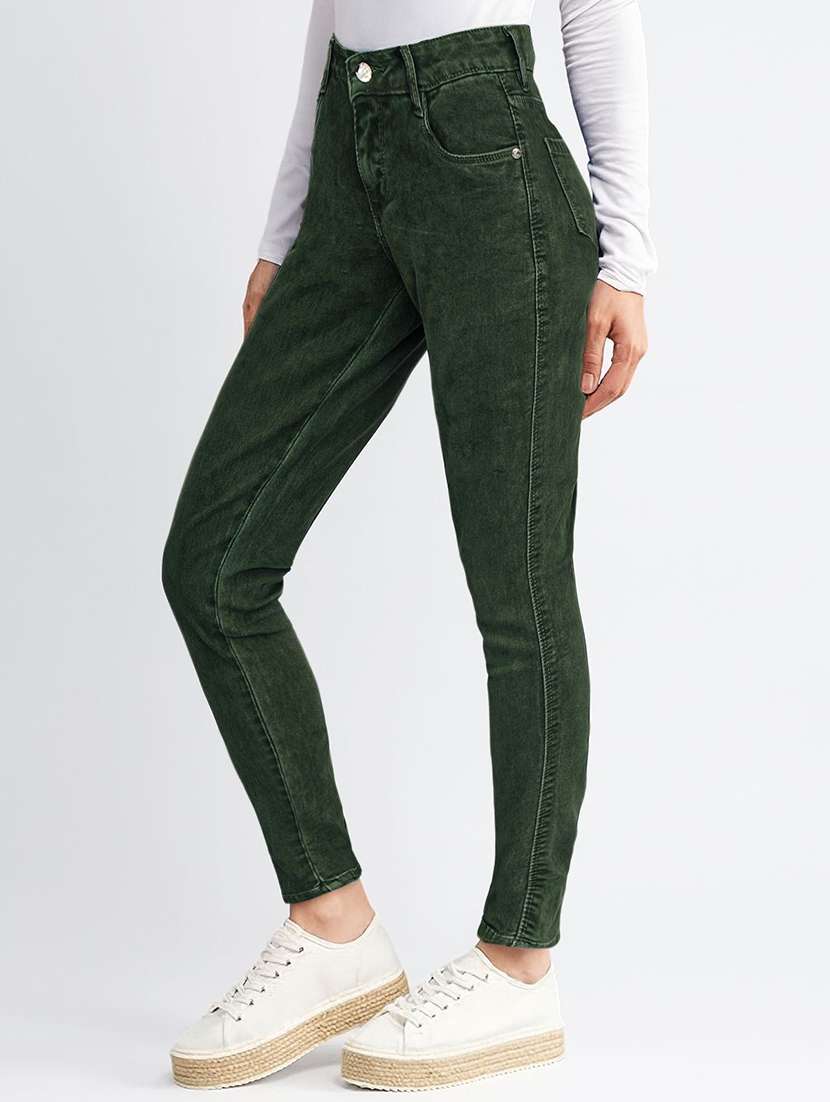 women washed high rise slim fit jeans - 22658426 -  Standard Image - 2