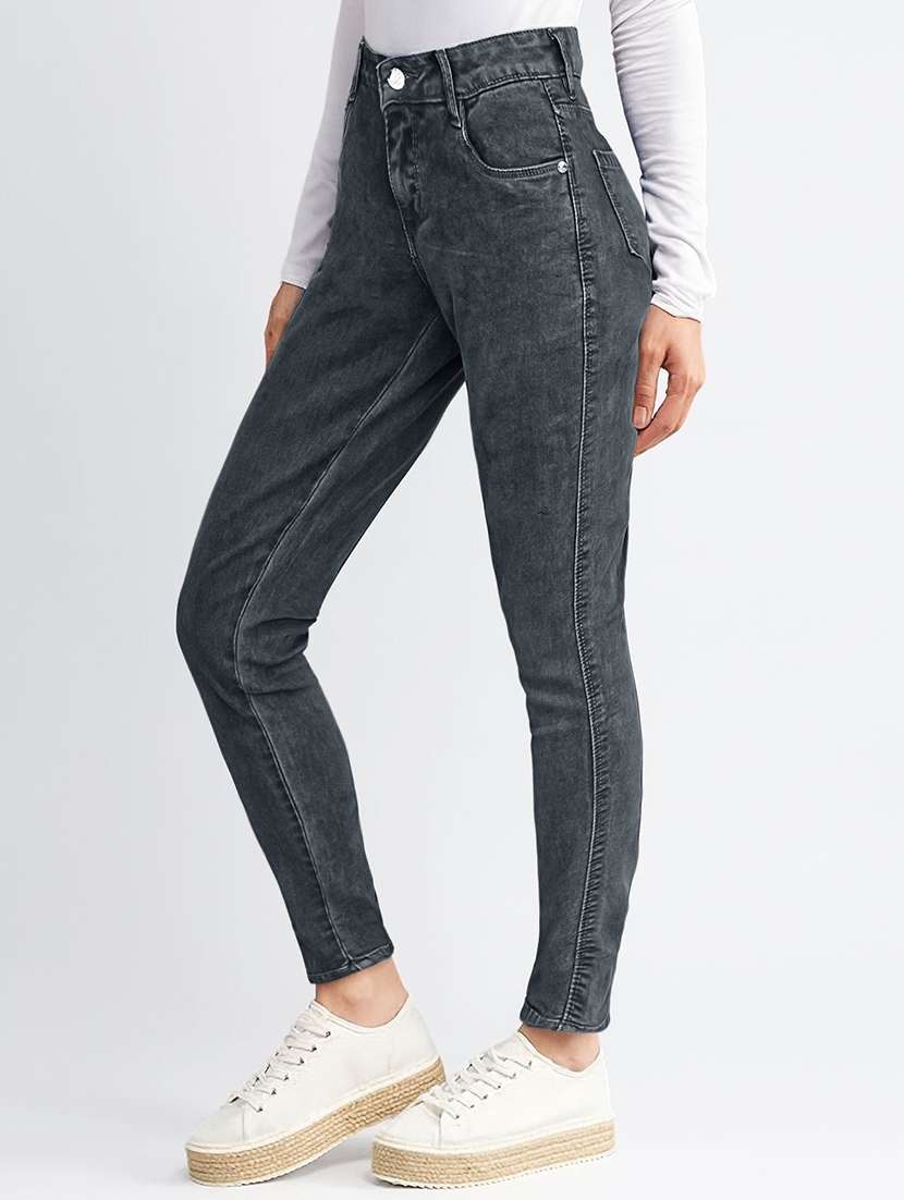 women washed high rise slim fit jeans - 22658427 -  Standard Image - 2