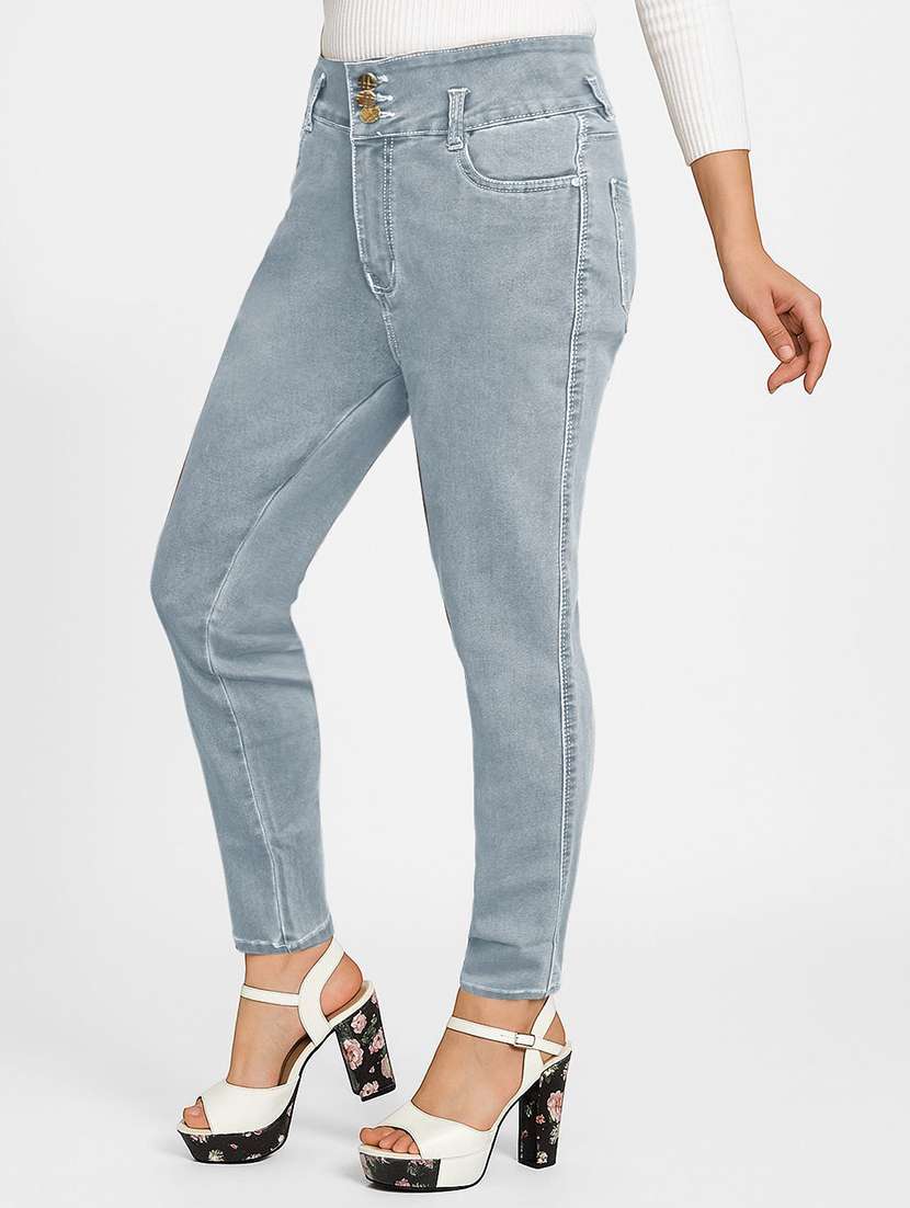 women washed high rise slim fit jeans - 22658433 -  Standard Image - 2