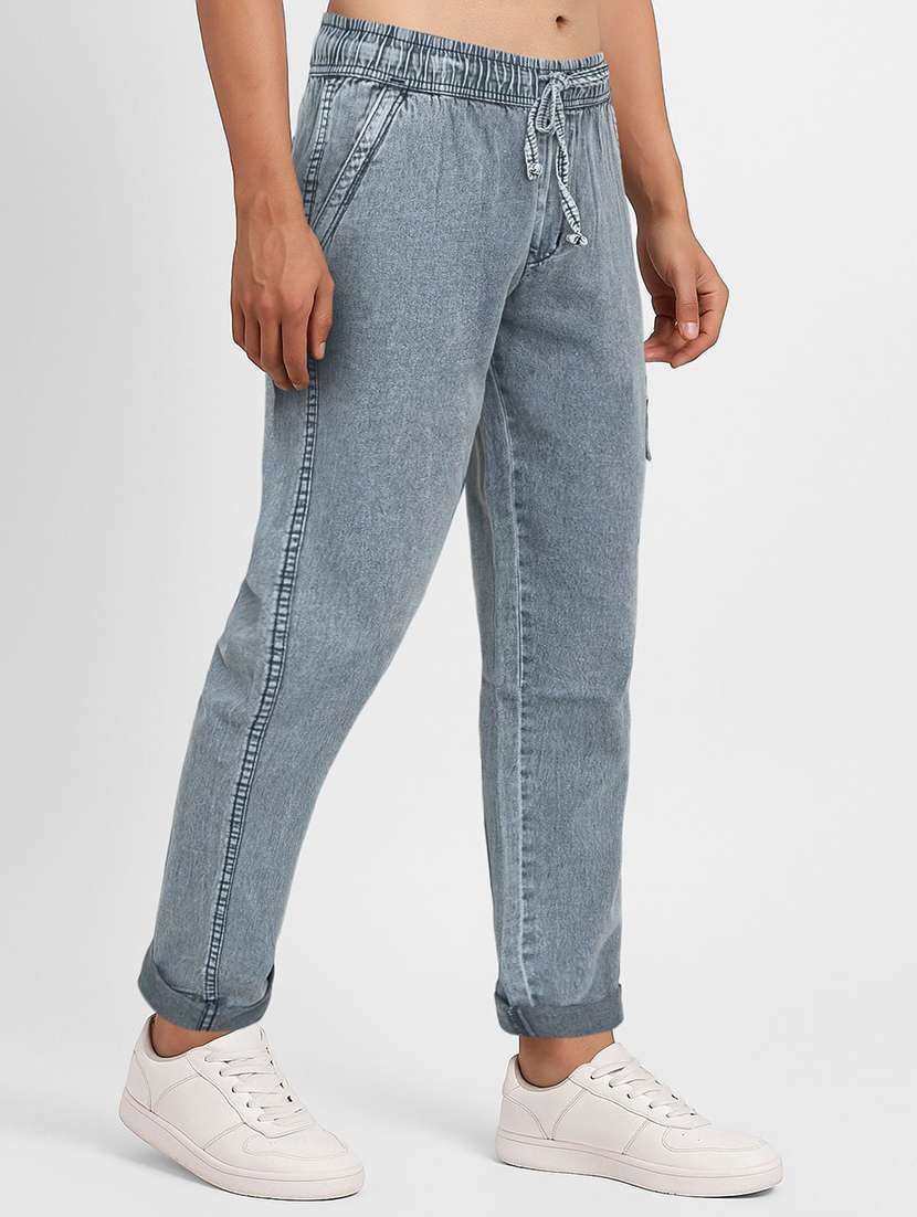 men washed mid rise full length slim fit jeans - 22658438 -  Standard Image - 2