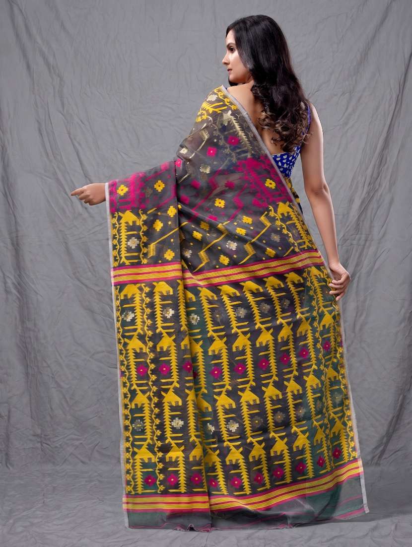 Women Self Design Jamdani Saree - 22658908 -  Standard Image - 2