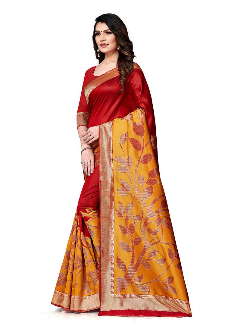 Women Self Design Banarasi Saree With Blouse - 22660357 -  Standard Image - 2