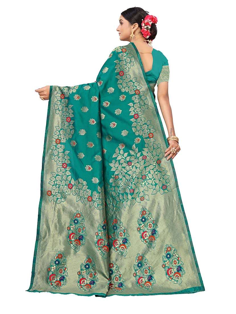 Women Self Design Banarasi Saree With Blouse - 22660393 -  Standard Image - 2