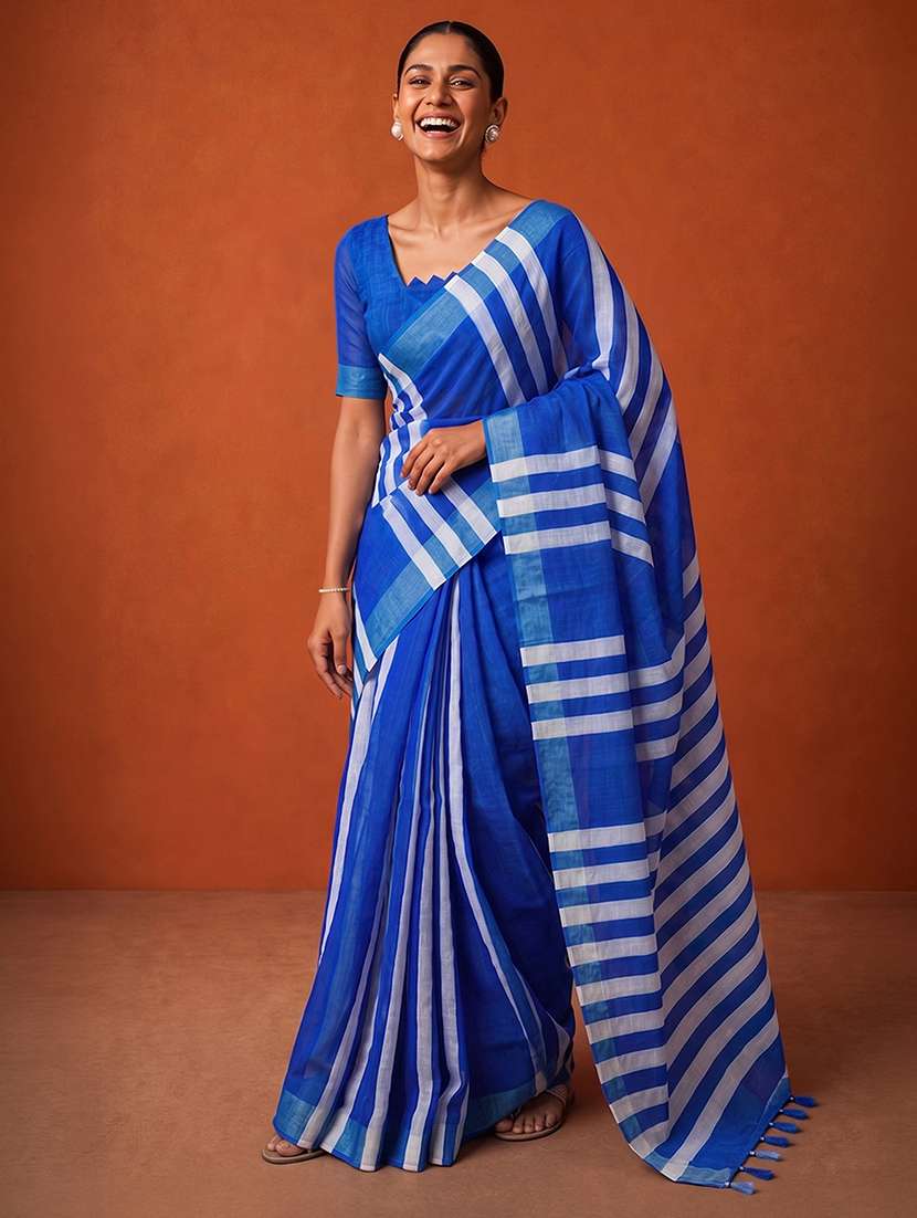 Women Printed Casual Wear Saree With Blouse - 22660887 -  Standard Image - 2