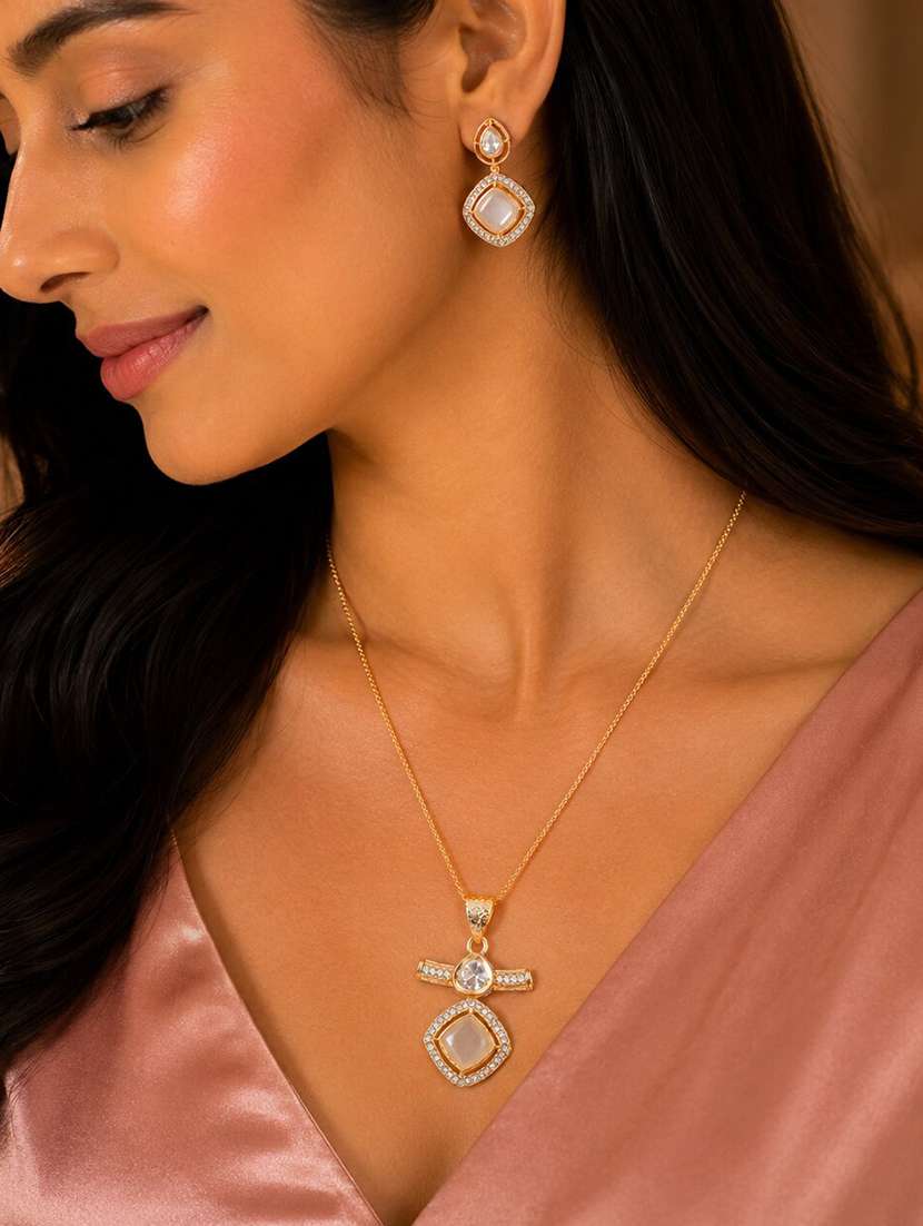 Opal Touch Ornate Elegance Gold Plated Locket Set - 22662139 -  Standard Image - 2