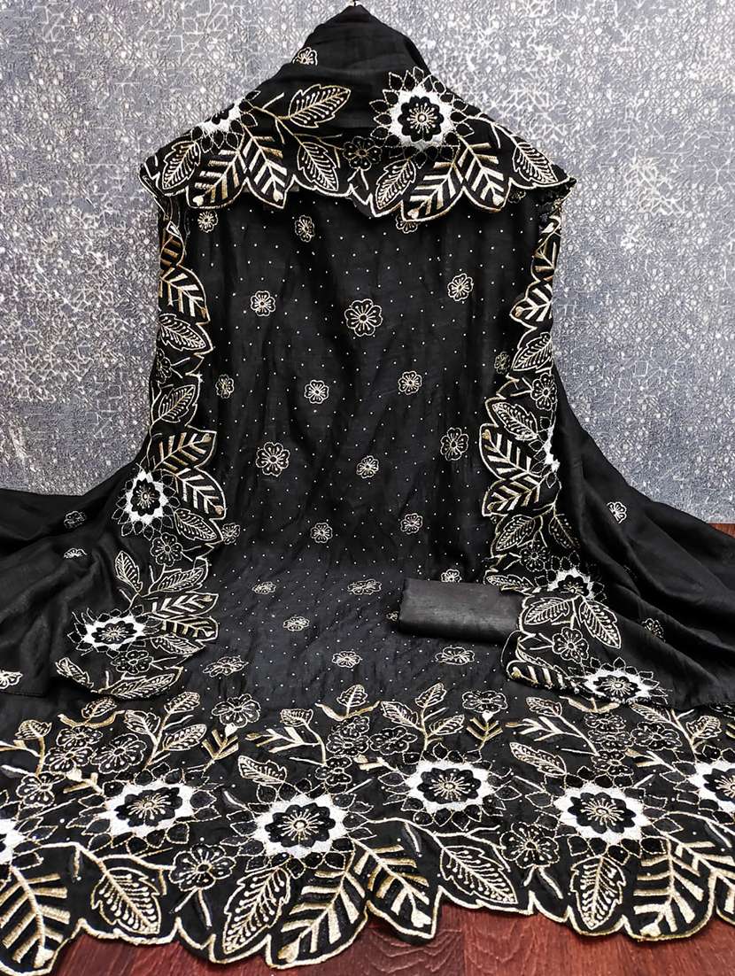women solid with work unstitched suit set - 22662289 -  Standard Image - 2