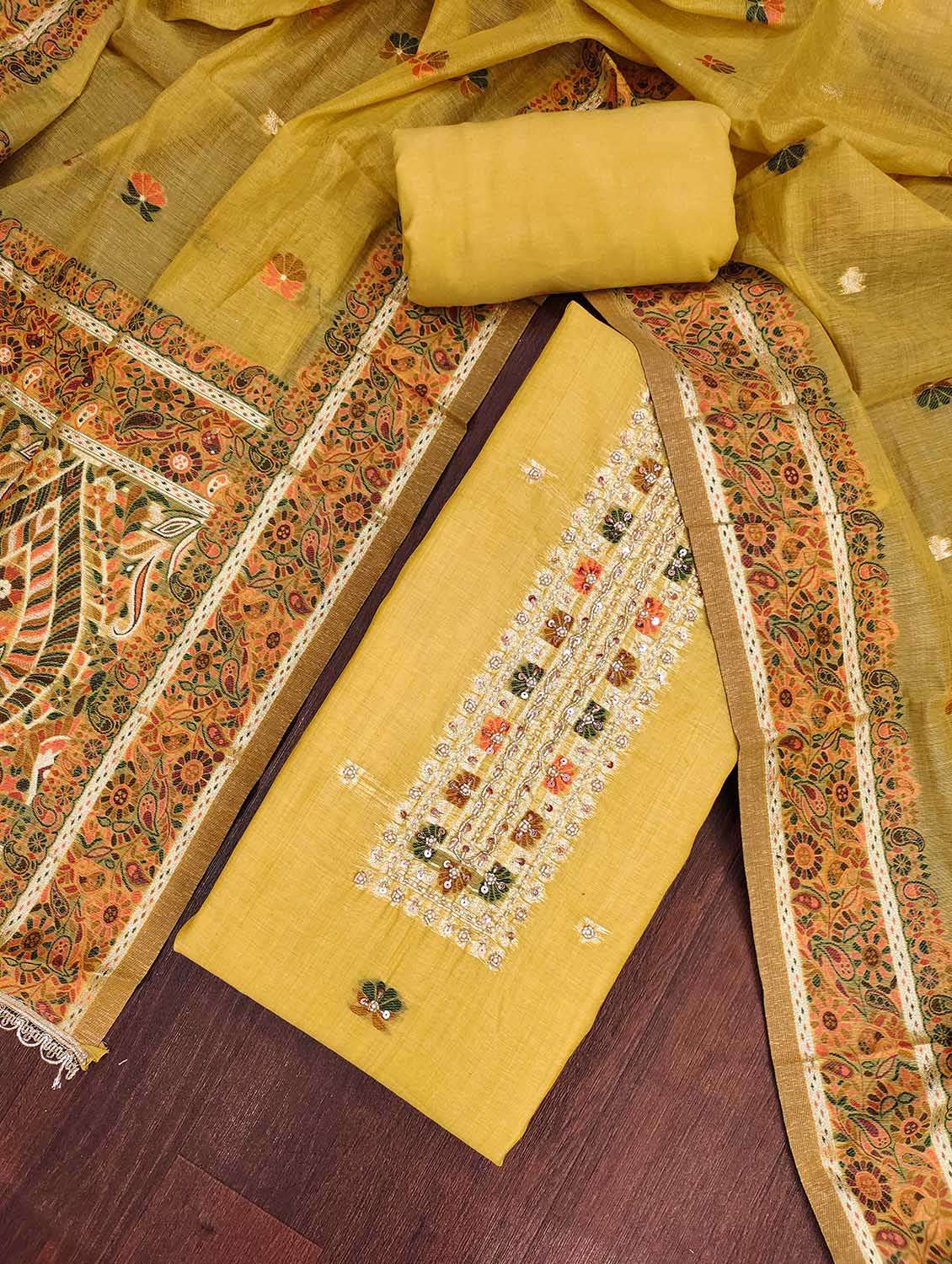 women self design unstitched suit set - 22662347 -  Standard Image - 2