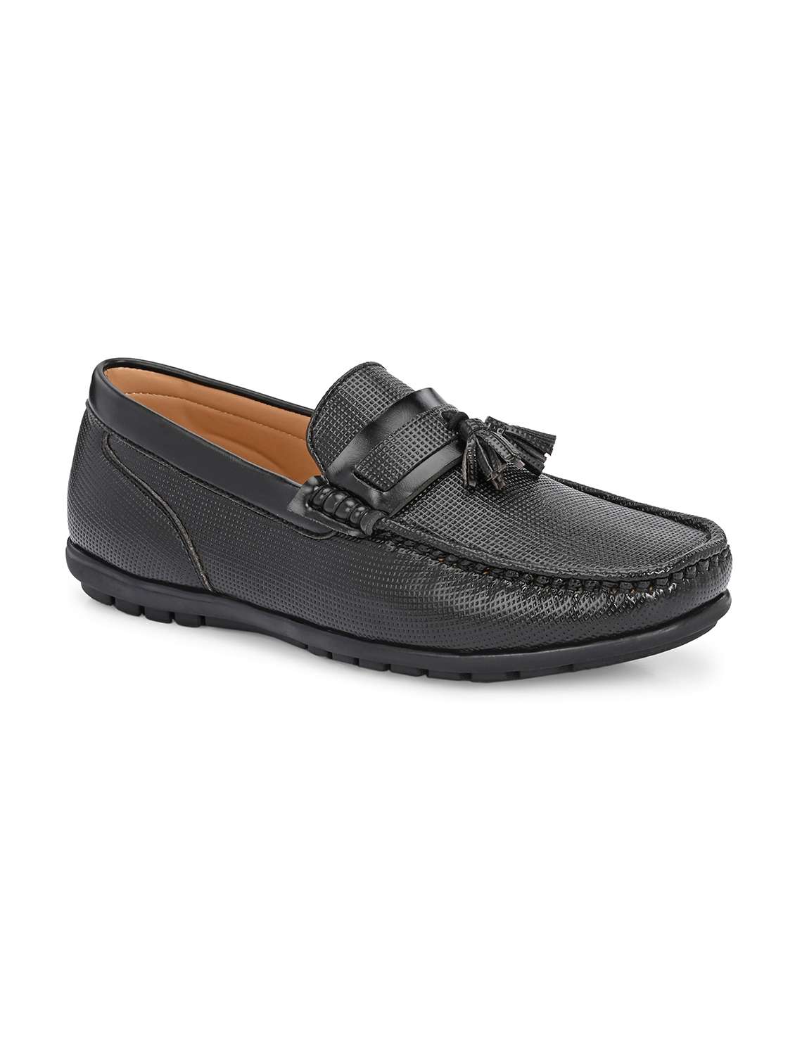 Men Textured Slip On Loafer - 22662505 -  Standard Image - 2