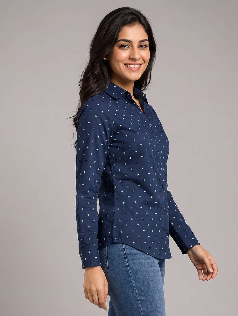 Women Printed Long Sleeves Regular Fit Shirt - 22663467 -  Standard Image - 2