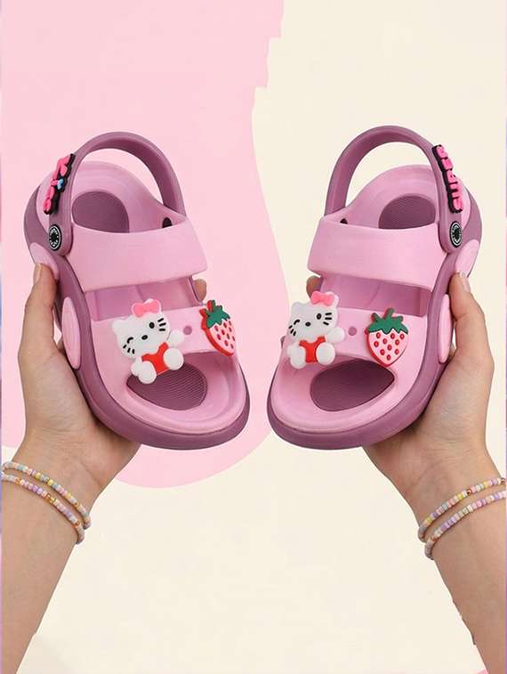 Girls Applique Detailed Slip On Sandal - 22663560 -  Standard Image - 2