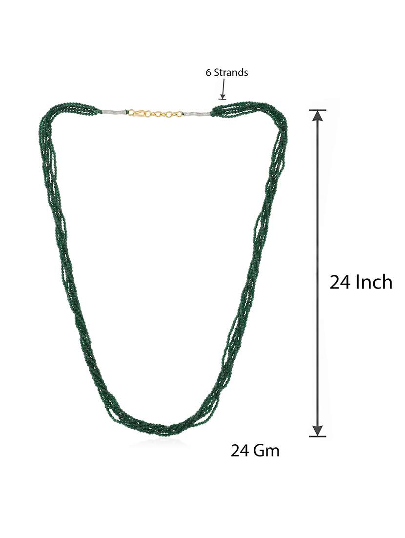 Women Green Crystal Facetted Beads Necklace - 22663942 -  Standard Image - 2