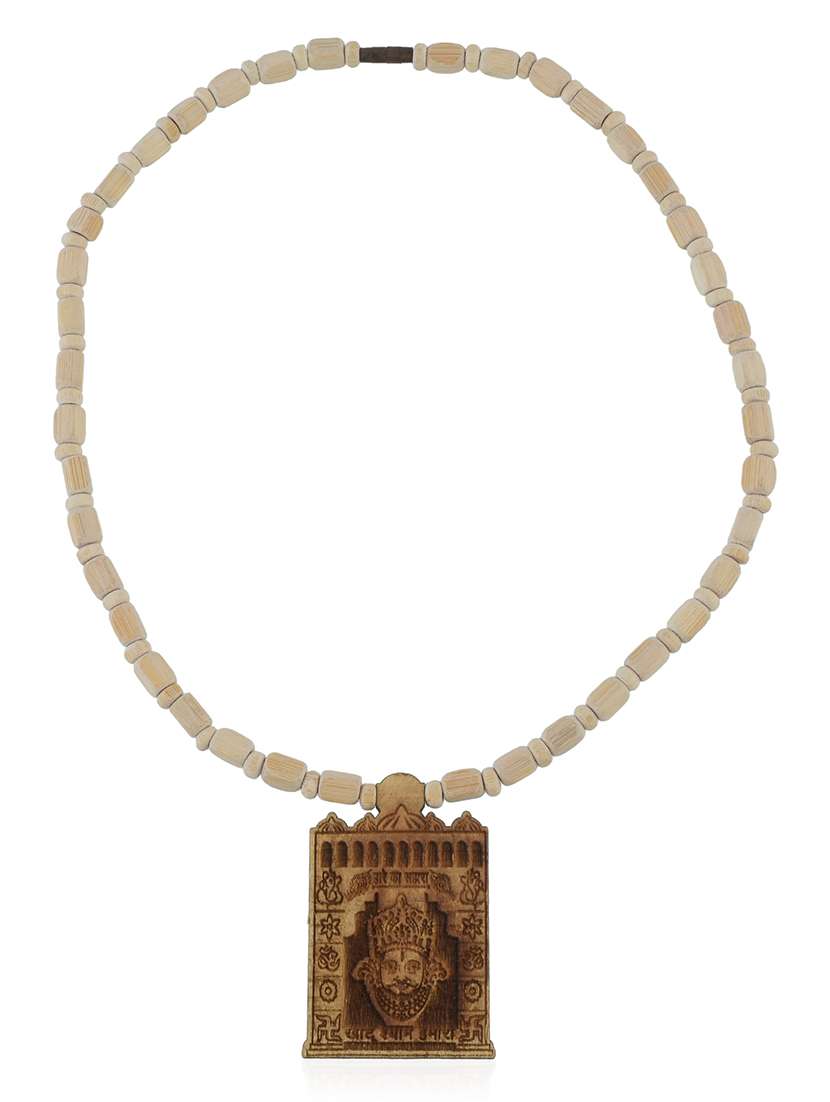 Women Brown Wooden Long Necklace - 22663944 -  Standard Image - 2