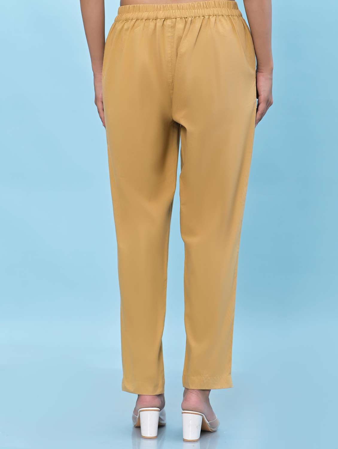 Women Solid Mid Rise Tapered Pant - 22664457 -  Standard Image - 2