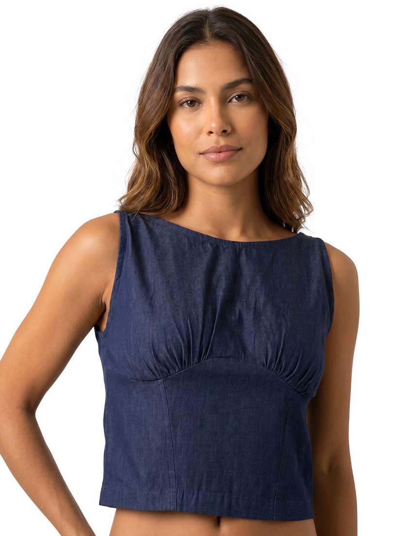 Women Solid Sleeveless Regular Top - 22665132 -  Standard Image - 2