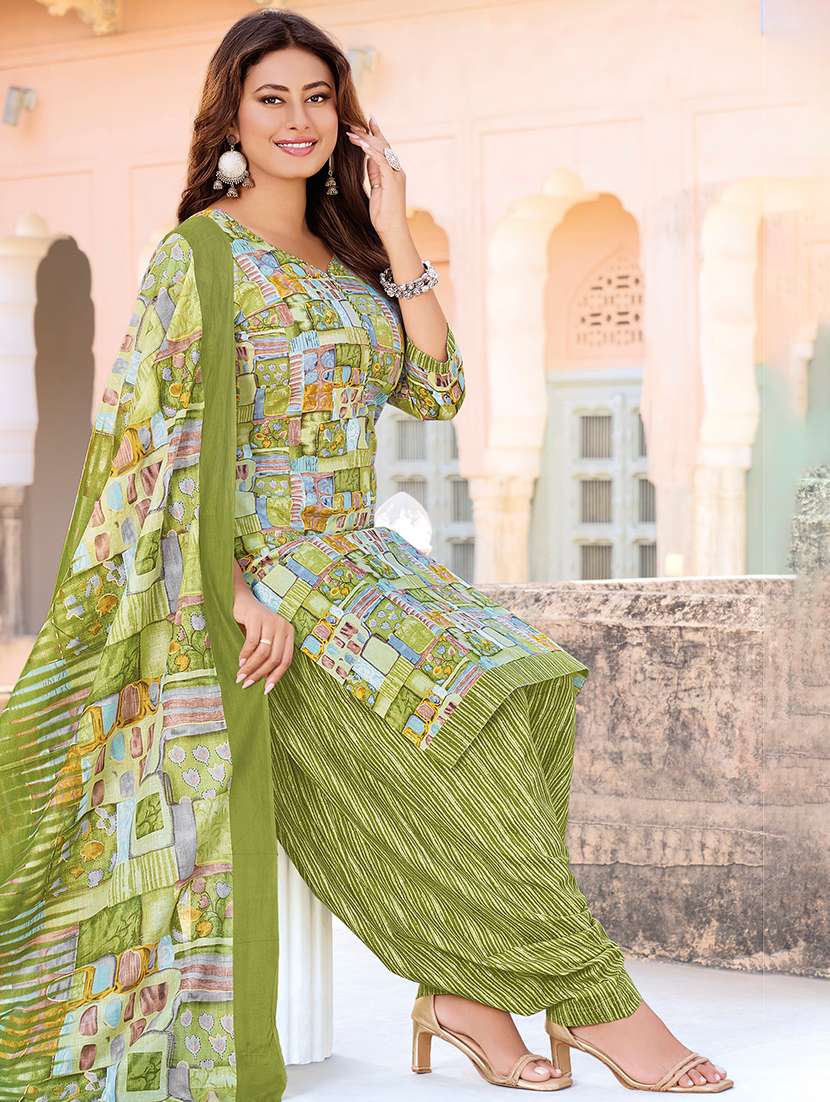 Women Printed Unstitched Suit Set - 22665842 -  Standard Image - 2